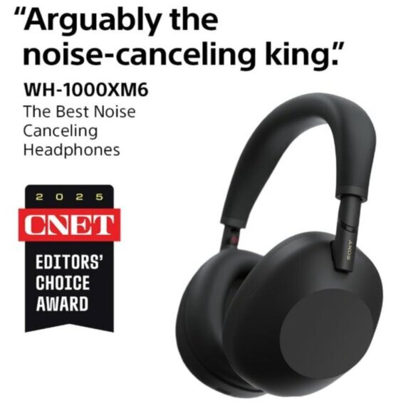 Sony WH-1000XM6 Wireless Noise-Canceling Headphones(Black NEW) - Picture 4 of 4